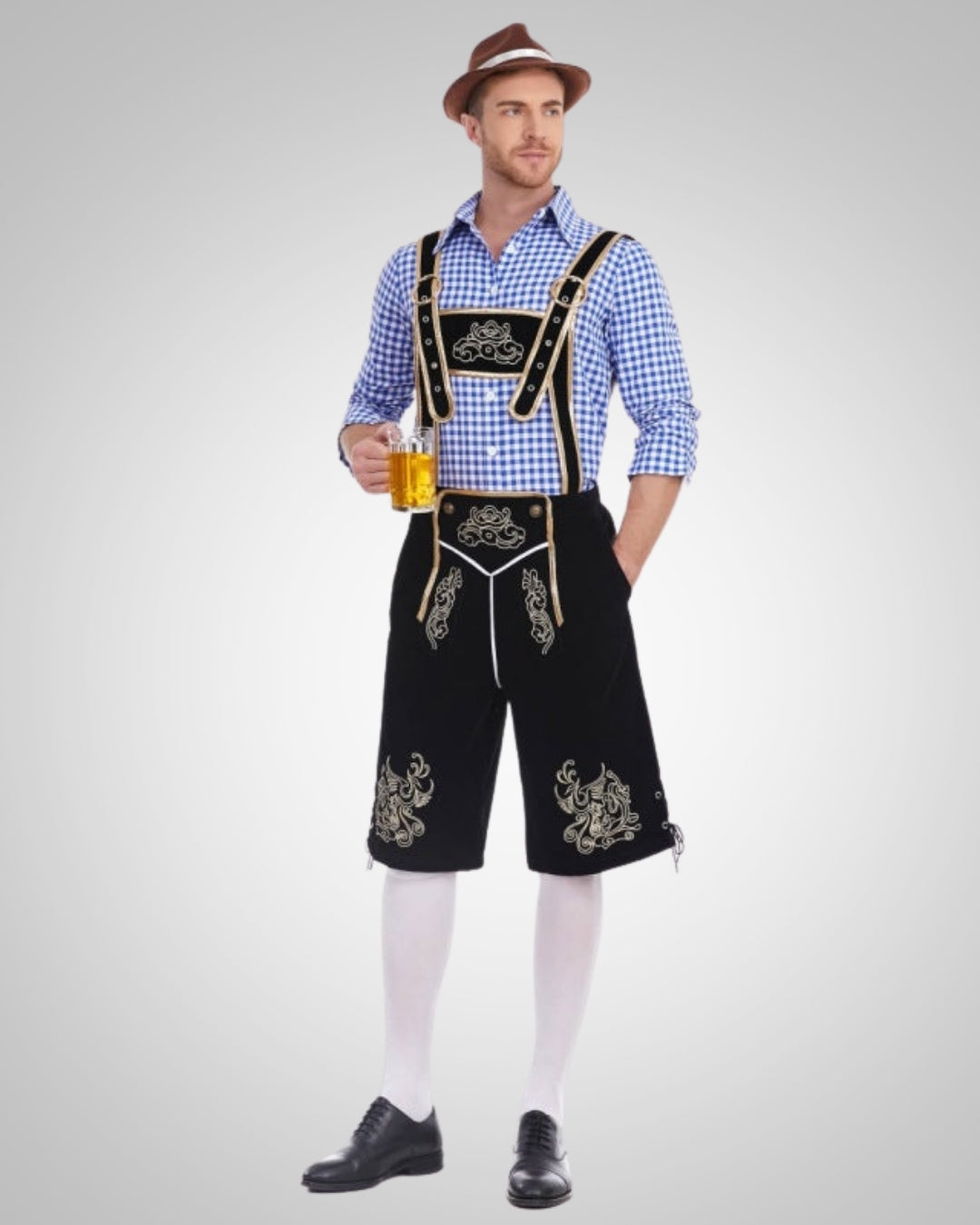 Alexander | Herren Lässig Oktoberfest Lederhose