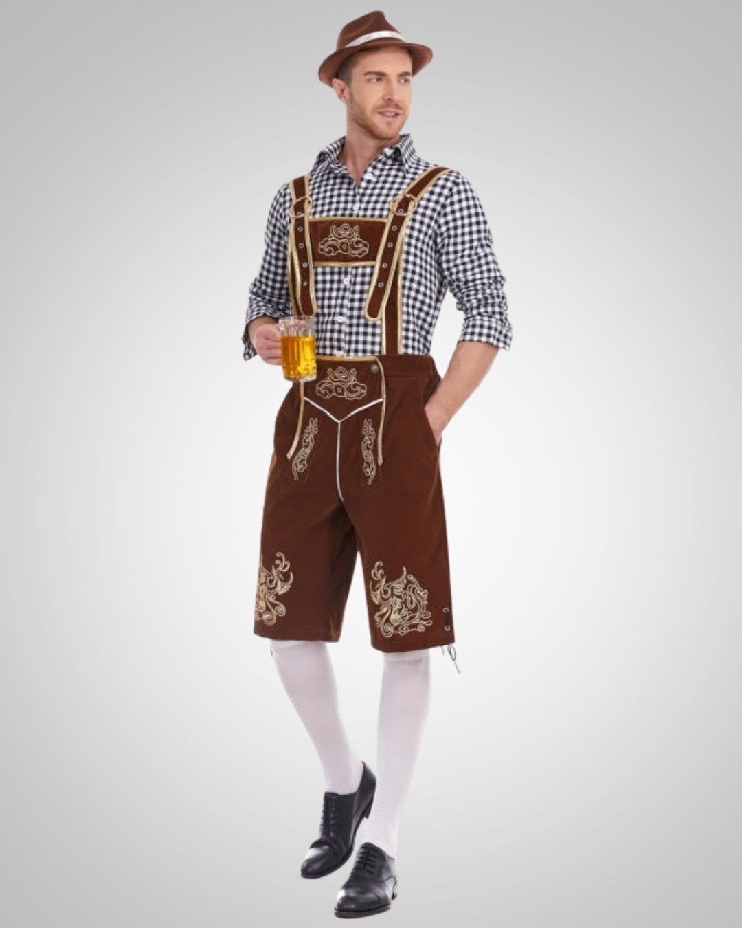 Alexander | Herren Lässig Oktoberfest Lederhose