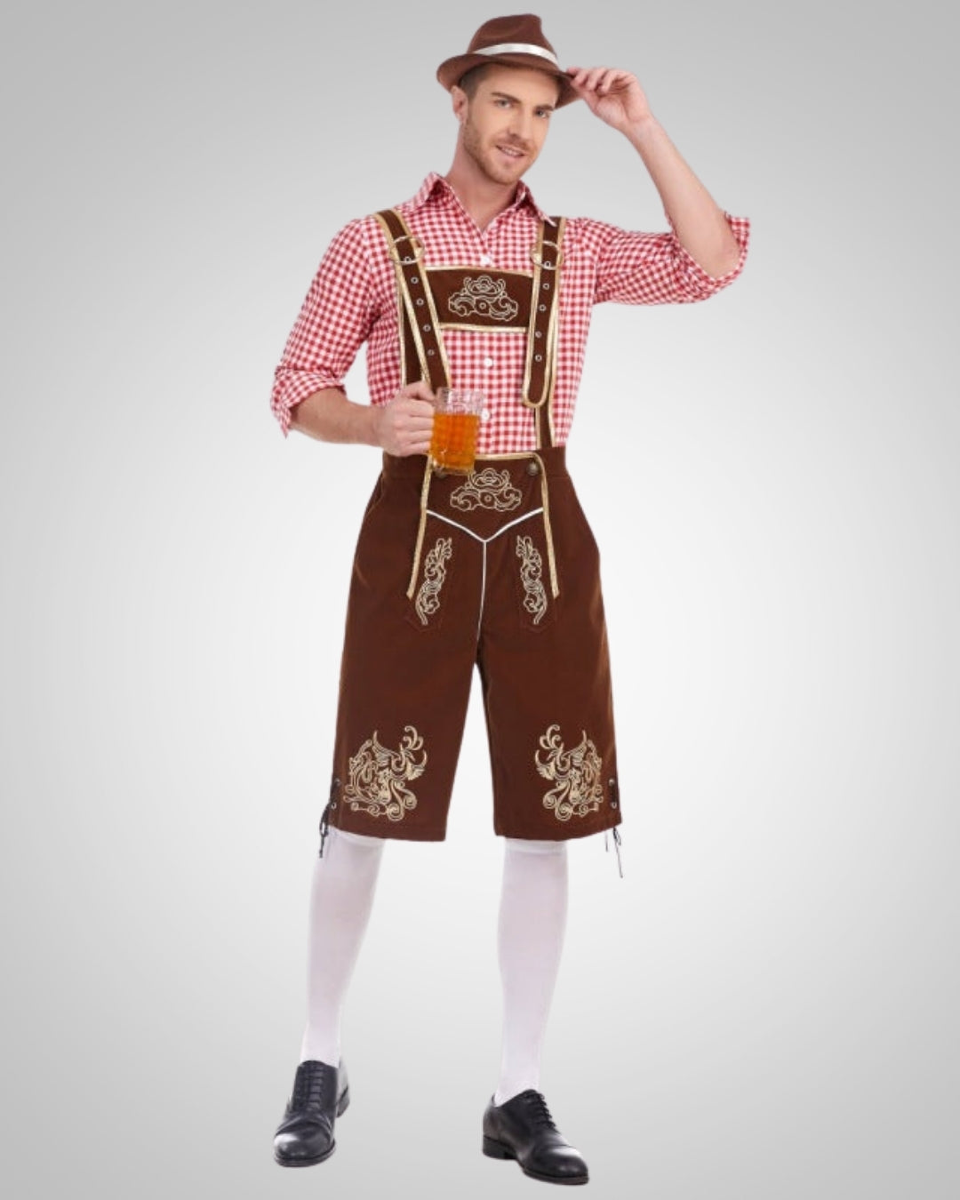 Alexander | Herren Lässig Oktoberfest Lederhose