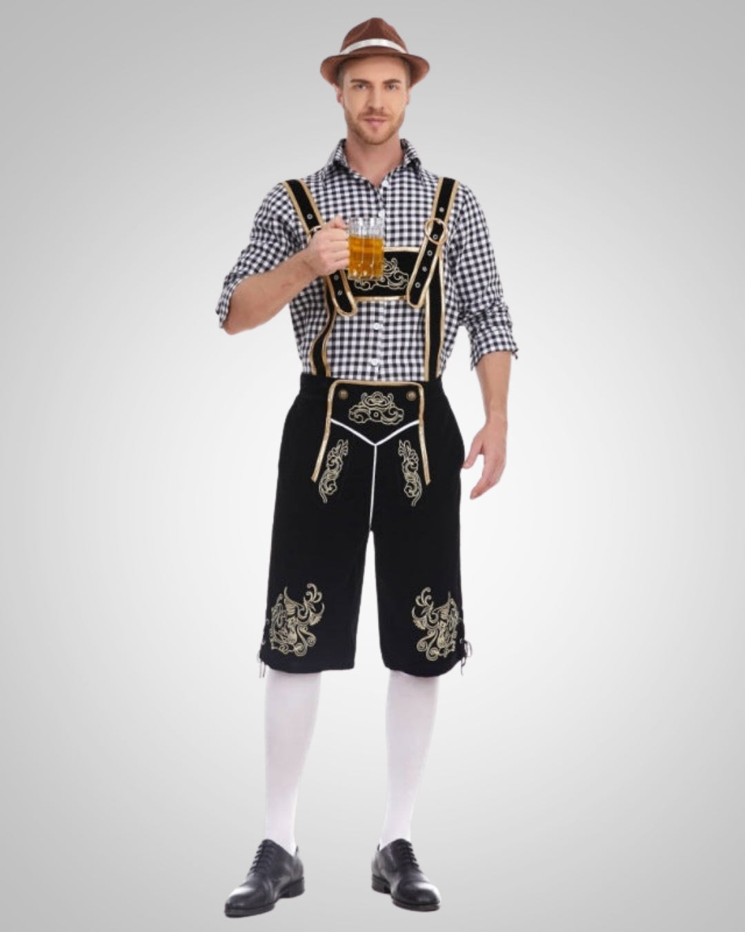 Alexander | Herren Lässig Oktoberfest Lederhose
