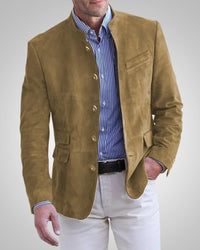 Paulex | Herren Klassischer Stehkragen Blazer