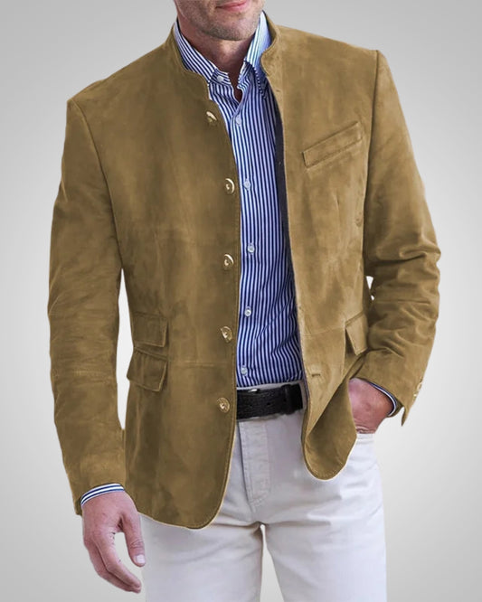 Paulex | Herren Klassischer Stehkragen Blazer