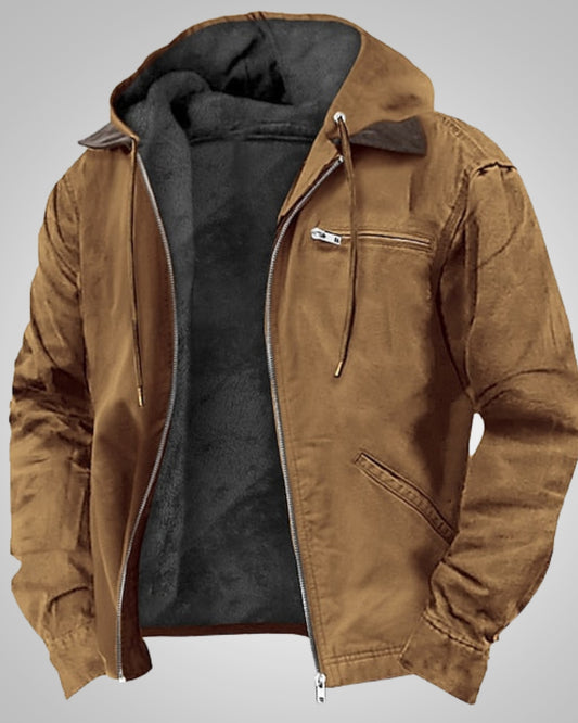 Jan | Herren Casual Bikerjacke mit Kapuze