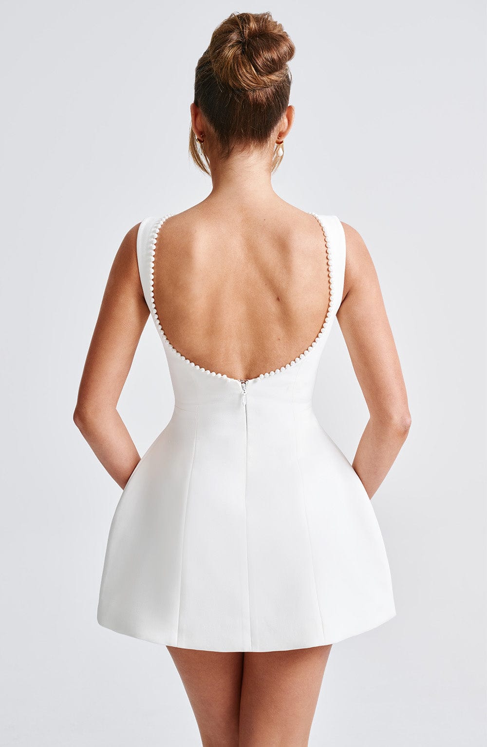 Madeleine | Damen Elegantes Mini Hochzeitsgast Kleid mit Schleife