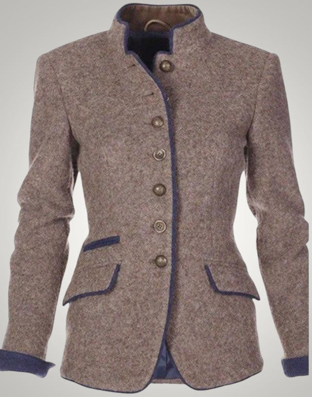 Elisabeth | Damen Taillierter Stehkragen-Blazer
