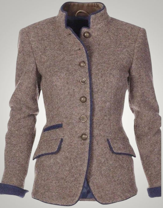 Elisabeth | Damen Taillierter Stehkragen-Blazer