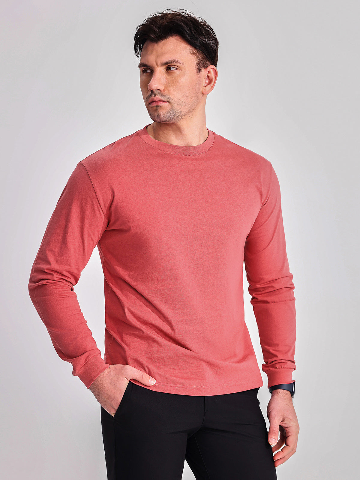 Eric | Herren Casual Slim Fit Langarm T-Shirt