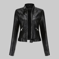 Lara | Damen Casual Gürtel Bikerlederjacke