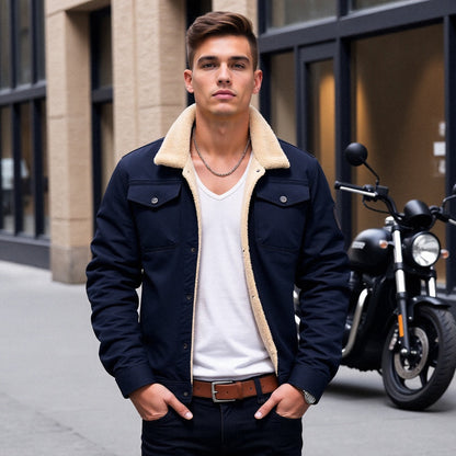 Kevin | Herren Gefütterte Knöpfen Jacke