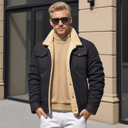 Kevin | Herren Gefütterte Knöpfen Jacke