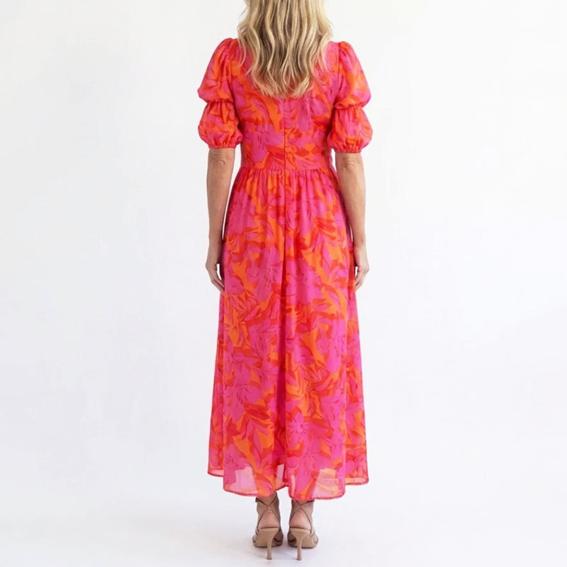 Lisa | Damen Elegantes geblümtes Sommerkleid