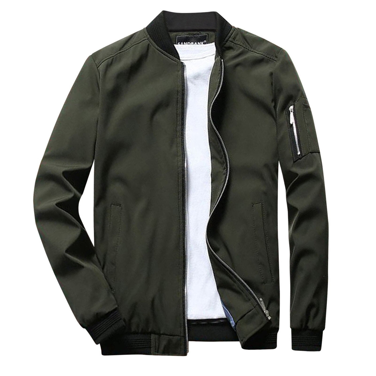 Herren Casual Sommer Stehkragen Bomberjacke