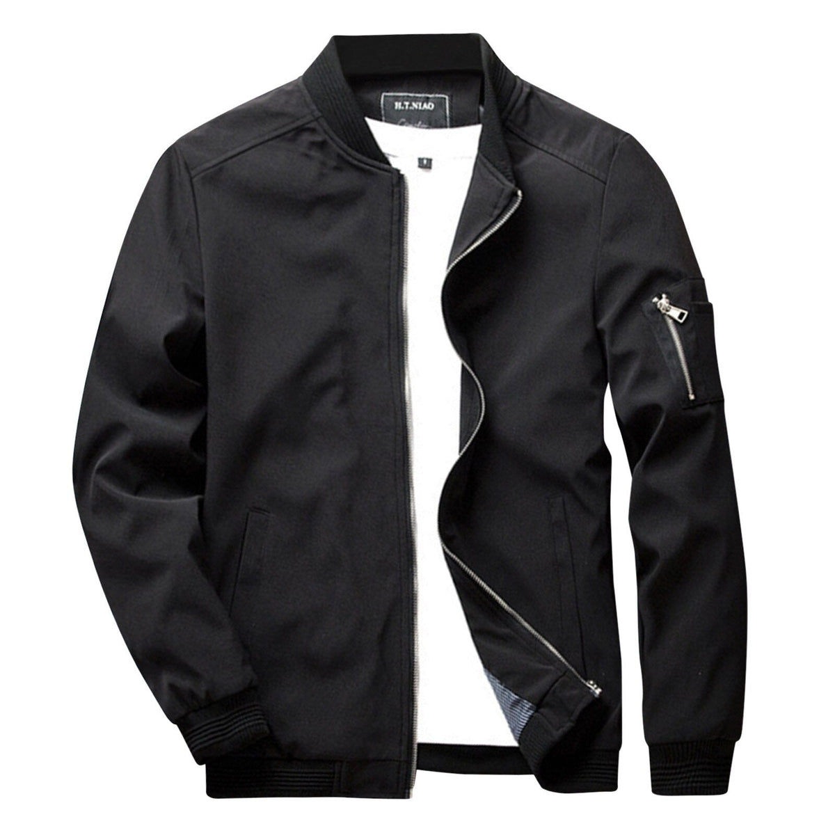 Herren Casual Sommer Stehkragen Bomberjacke