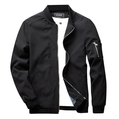 Herren Casual Sommer Stehkragen Bomberjacke