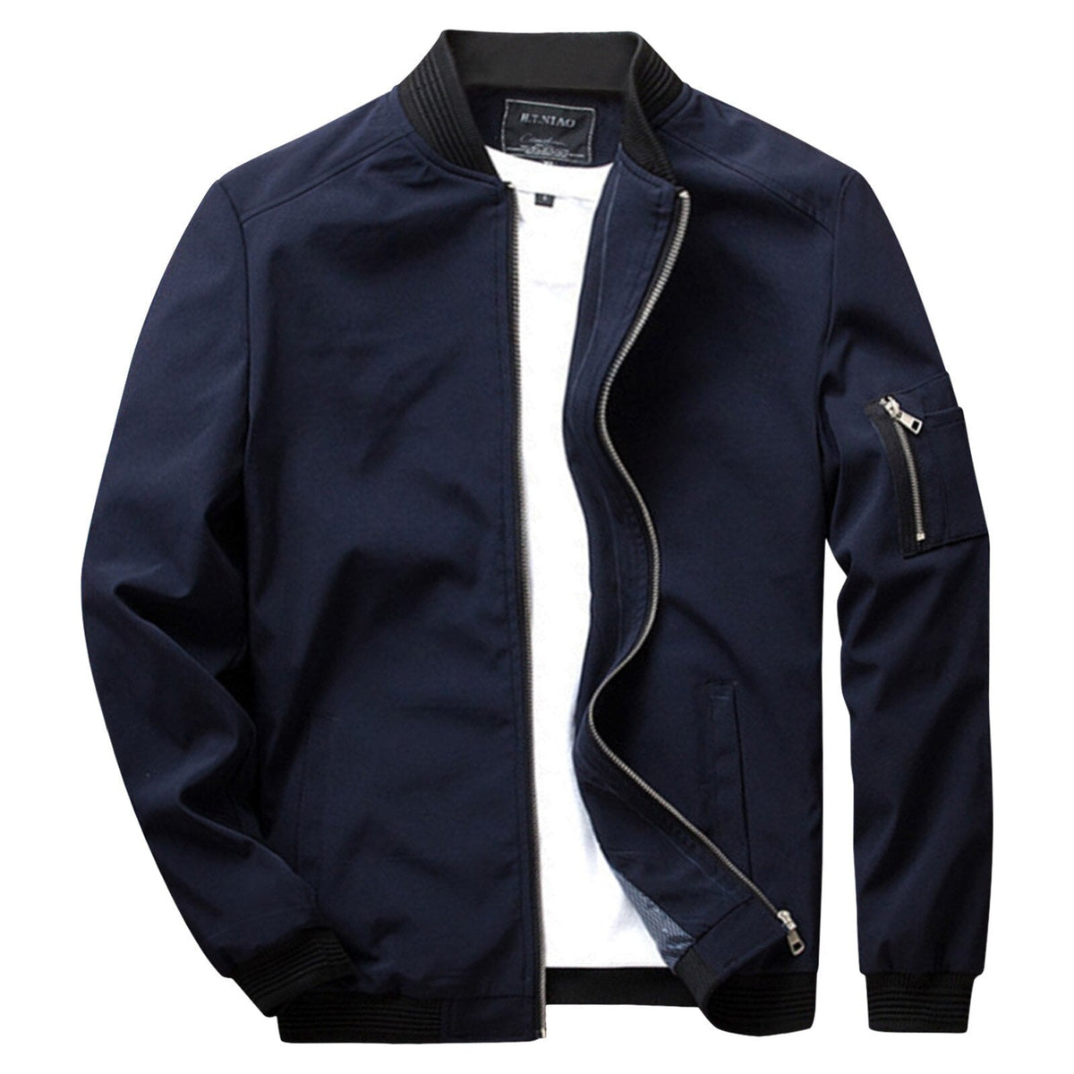 Herren Casual Sommer Stehkragen Bomberjacke