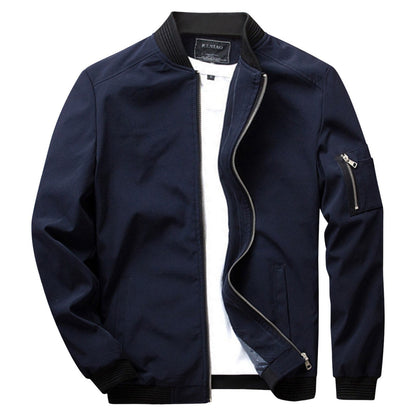 Herren Casual Sommer Stehkragen Bomberjacke