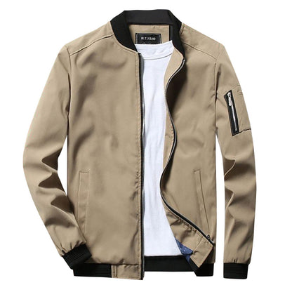Herren Casual Sommer Stehkragen Bomberjacke