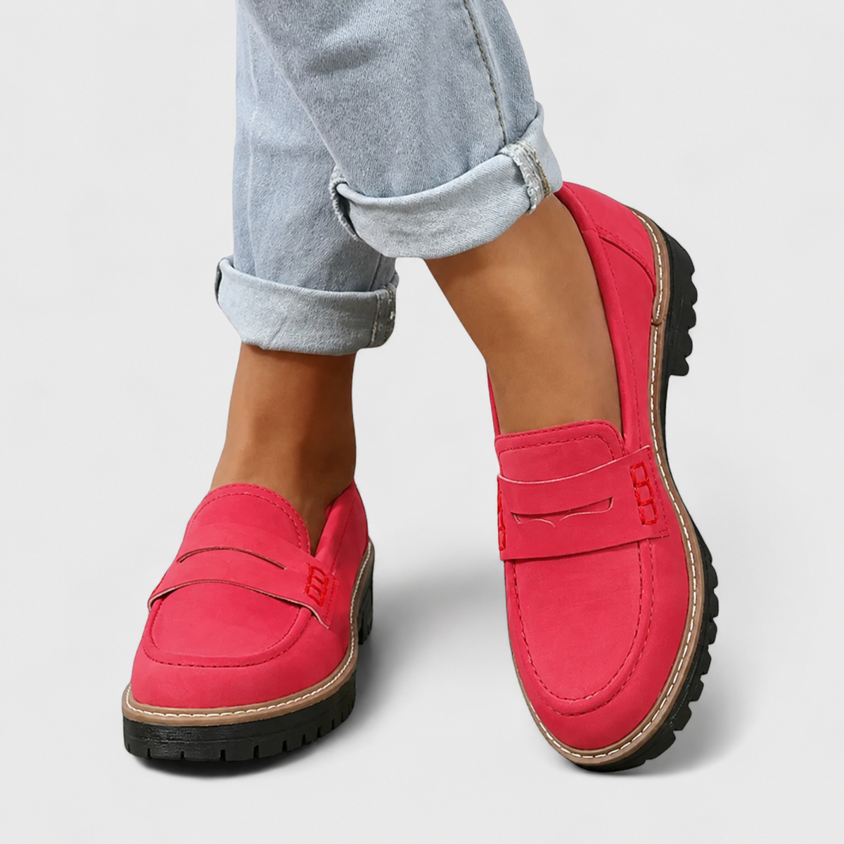 Rike | Damen Casual Orthopädische Plateau Loafer