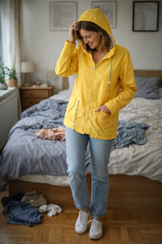 Ute | Damen Kapuze Reißverschluss Regenjacke
