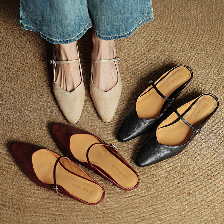 Damen Pantoletten im Slip-On-Stil