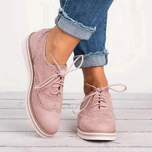 Damen Elegant Sommer Sneaker im Brogue-Stil