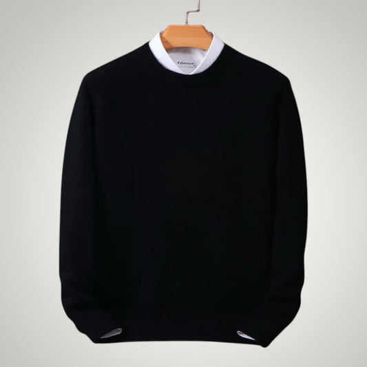 Maximilian | Herren Klassischer Rundhals-Strickpullover