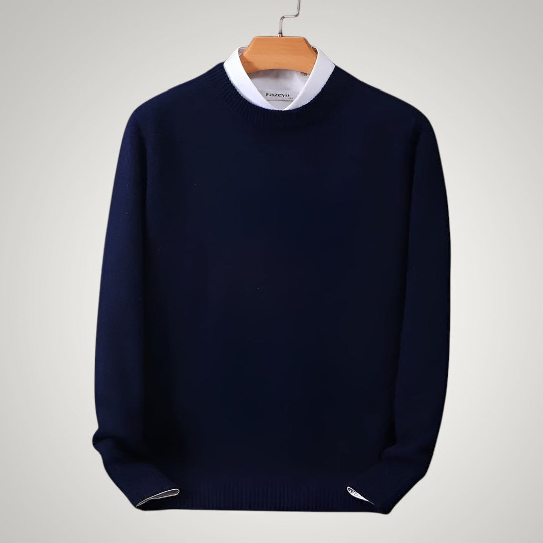 Maximilian | Herren Klassischer Rundhals-Strickpullover