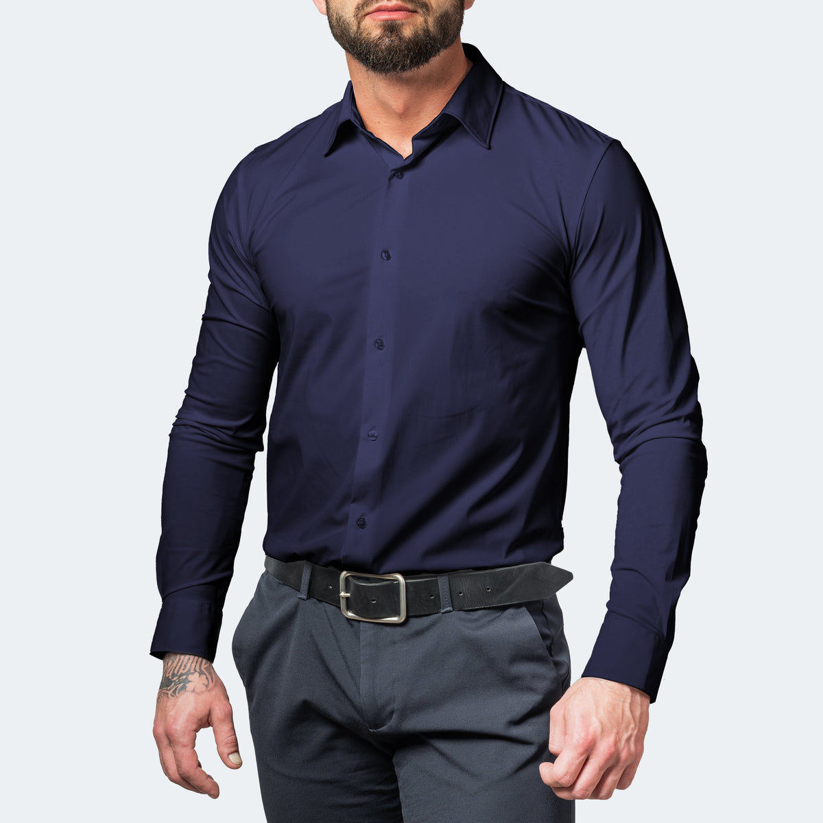 Jonathan | Herren Knitterfreies Stretchhemd