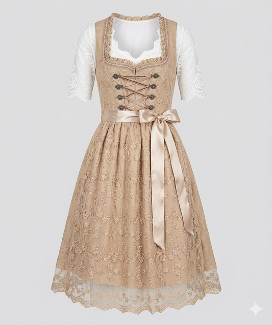 Jessica | Damen Traditionelles Schnürmieder Dirndl