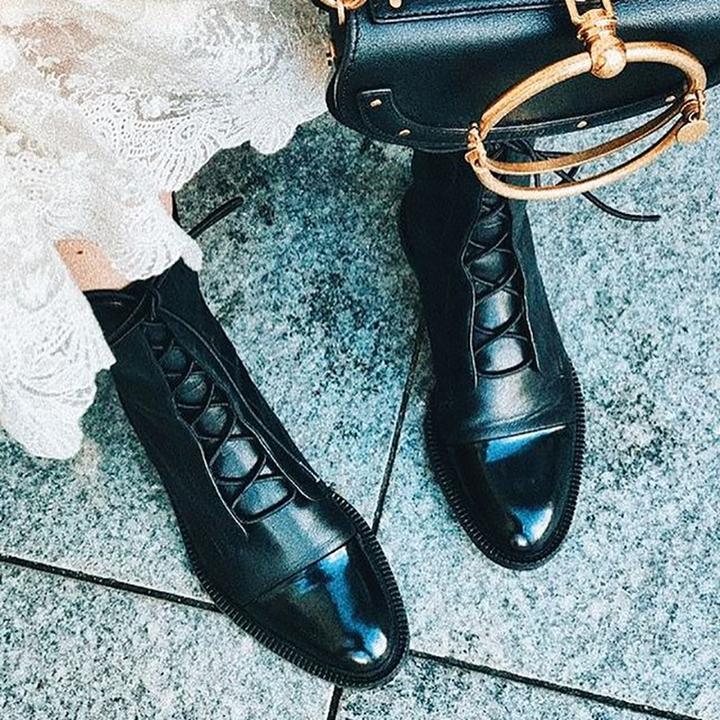 Silke | Damen Lässig Orthopädische Lederstiefel