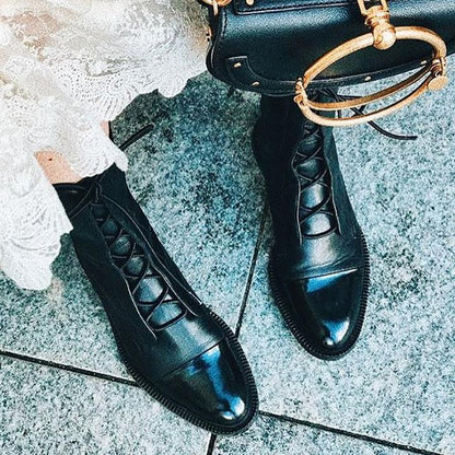 Silke | Damen Lässig Orthopädische Lederstiefel