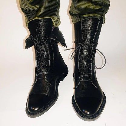 Silke | Damen Lässig Orthopädische Lederstiefel