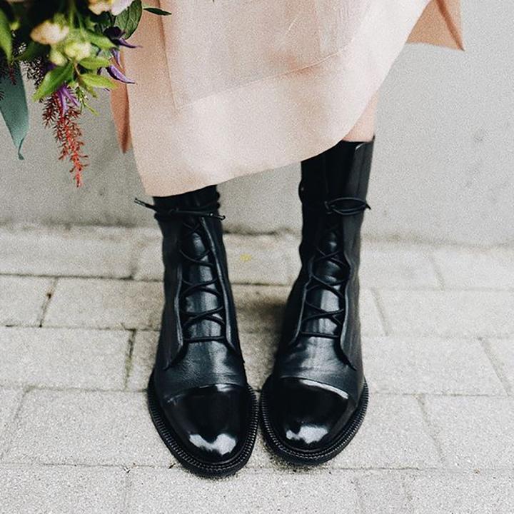 Silke | Damen Lässig Orthopädische Lederstiefel
