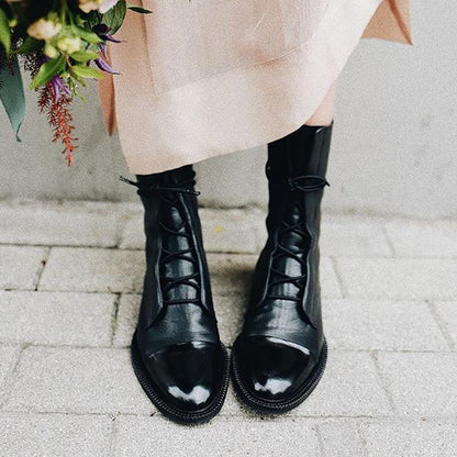 Silke | Damen Lässig Orthopädische Lederstiefel