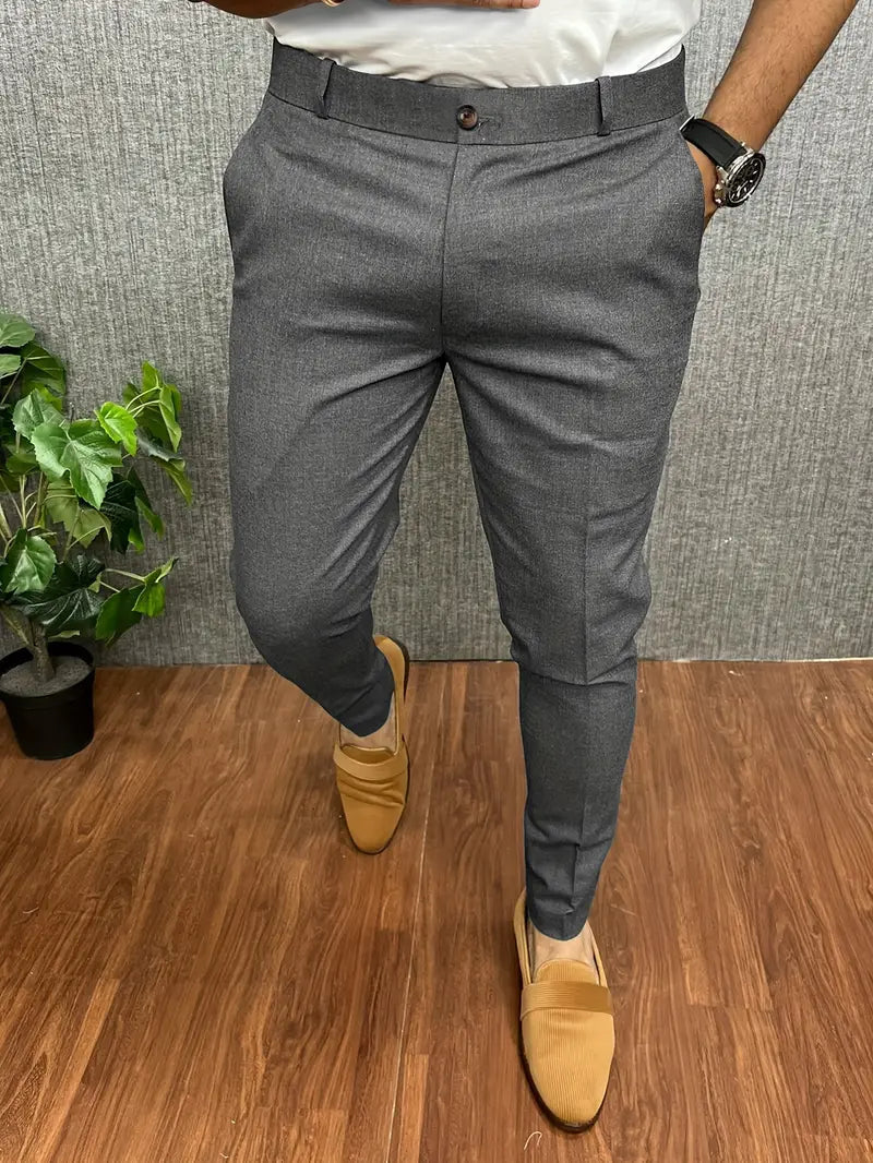Herren Business Casual Slim-Fit Anzughose