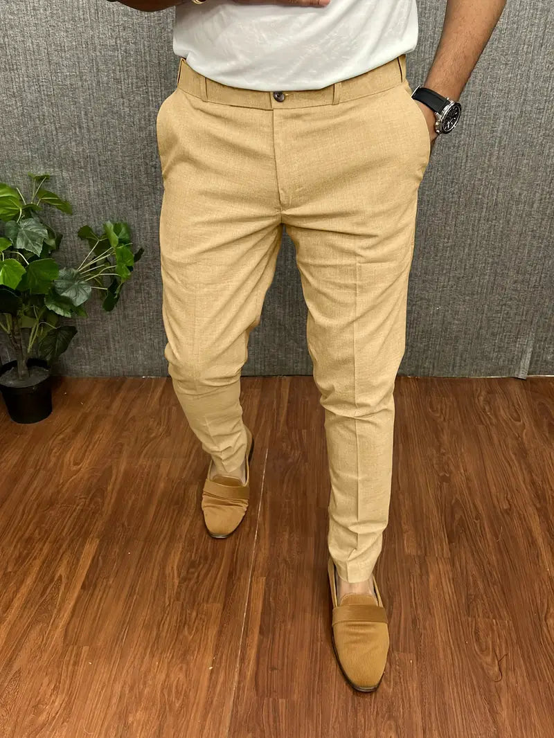 Herren Business Casual Slim-Fit Anzughose