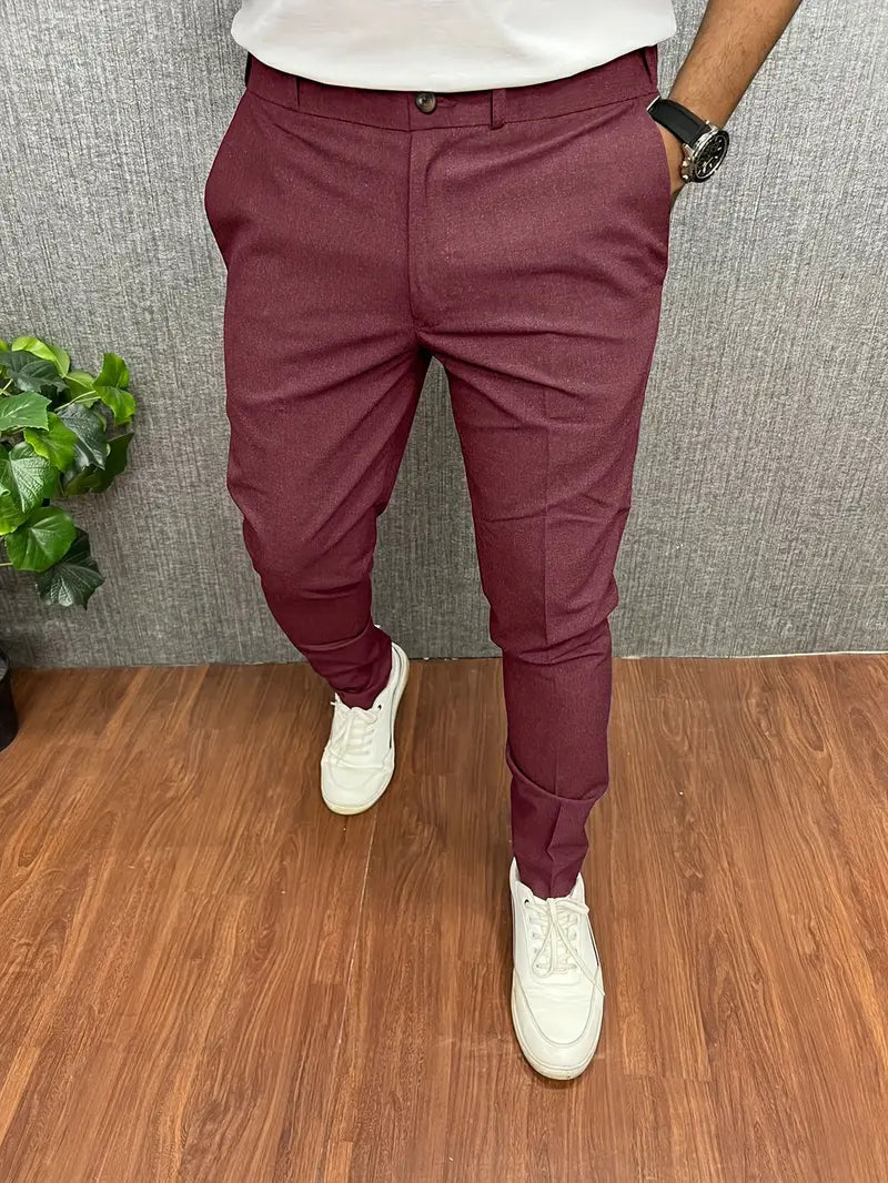 Herren Business Casual Slim-Fit Anzughose