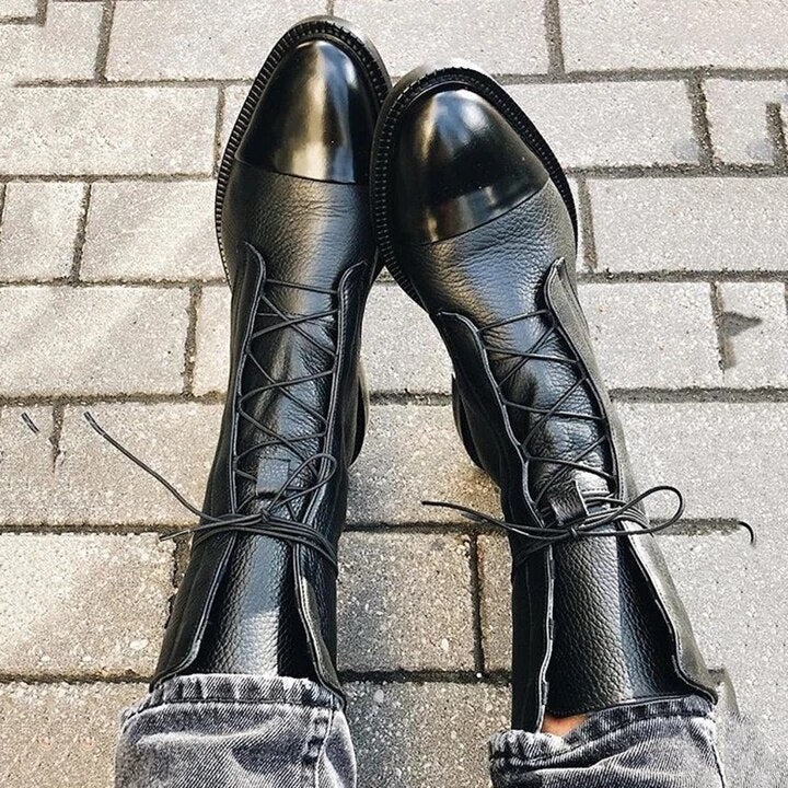 Silke | Damen Lässig Orthopädische Lederstiefel