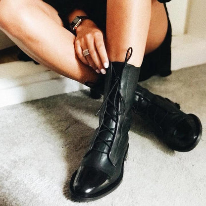 Silke | Damen Lässig Orthopädische Lederstiefel