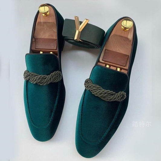 Herren Slip On Loafer Schuhe mit Absatz