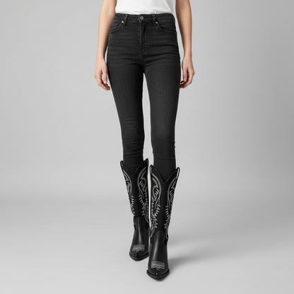 Greta | Damen Klassiker Kniehohe Cowboystiefel