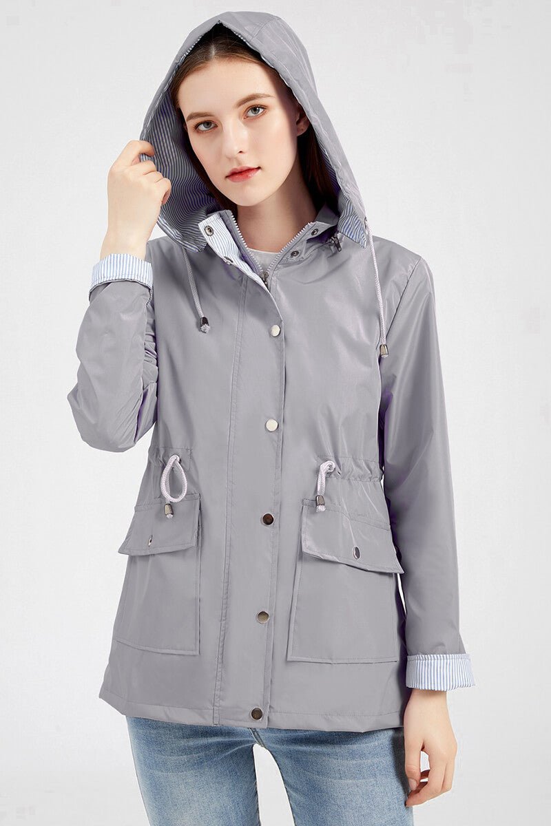 Anneliese | Damen Kapuze Kordelzug Regenjacke