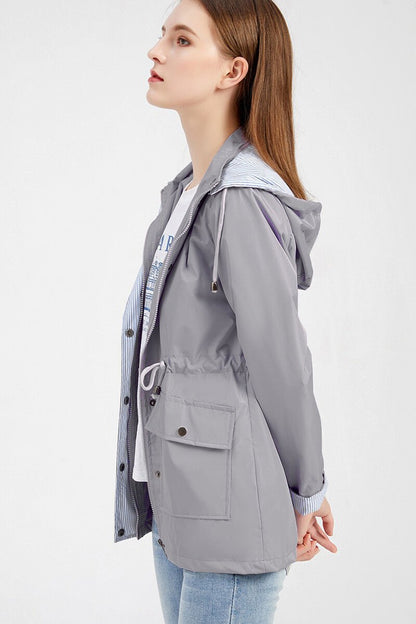 Anneliese | Damen Kapuze Kordelzug Regenjacke
