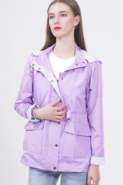Anneliese | Damen Kapuze Kordelzug Regenjacke