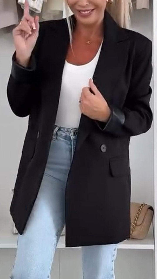 Klassischer Damenblazer in langer Passform