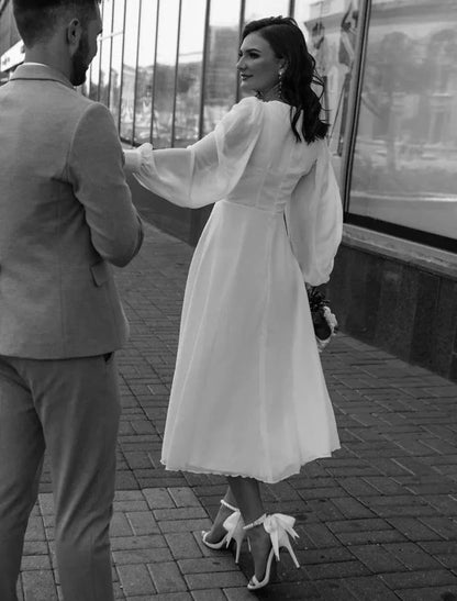 Damen Festliches Hochzeitsgast Midikleid