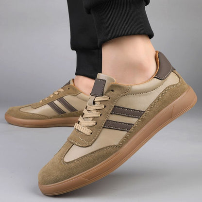 Herren Lässig Schnürung Streifen Sneakers