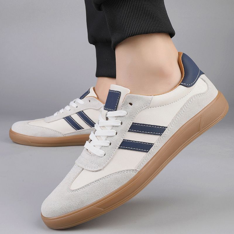 Herren Lässig Schnürung Streifen Sneakers