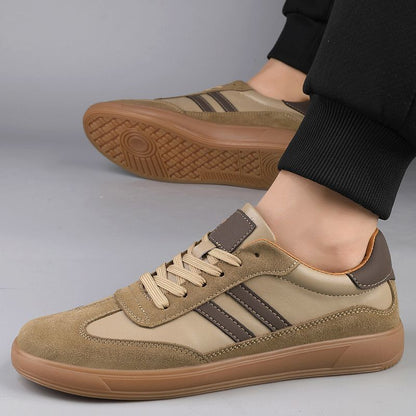 Herren Lässig Schnürung Streifen Sneakers