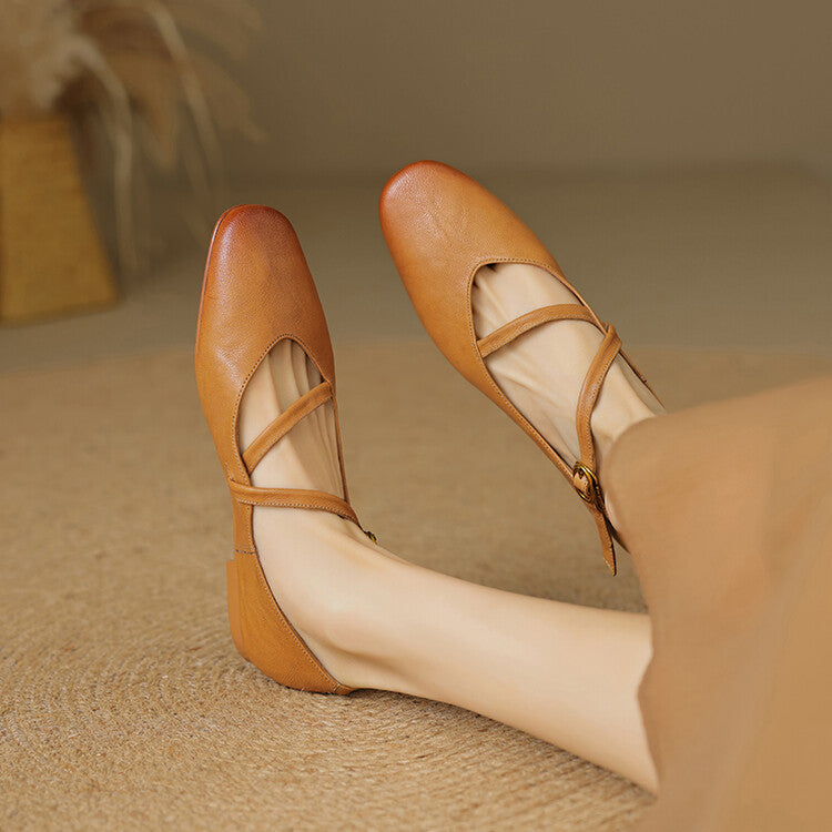 Helga | Damen Klassiker Leder Ballerinas